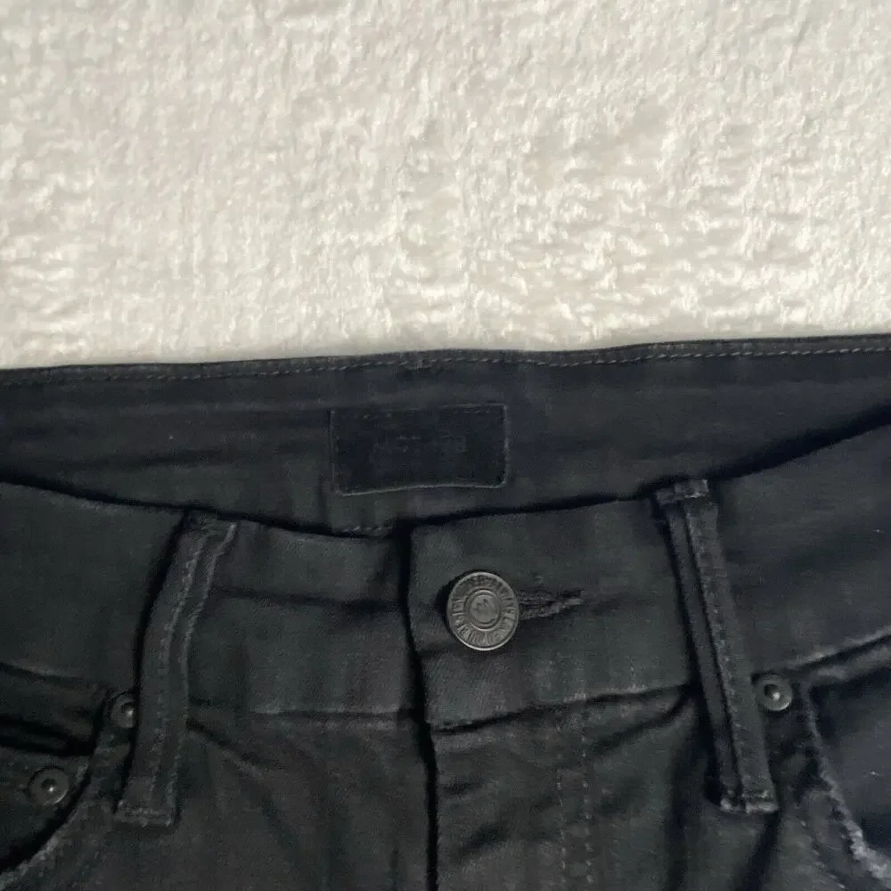 Mother Jeans Womens 25 Black Glam High Waist Looker Not Guilty One Liner Baddie